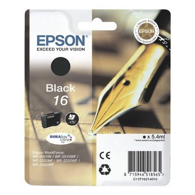 EPSON Cartouche d'encre 16 noir T162140 WF 2010/2540 175 pages