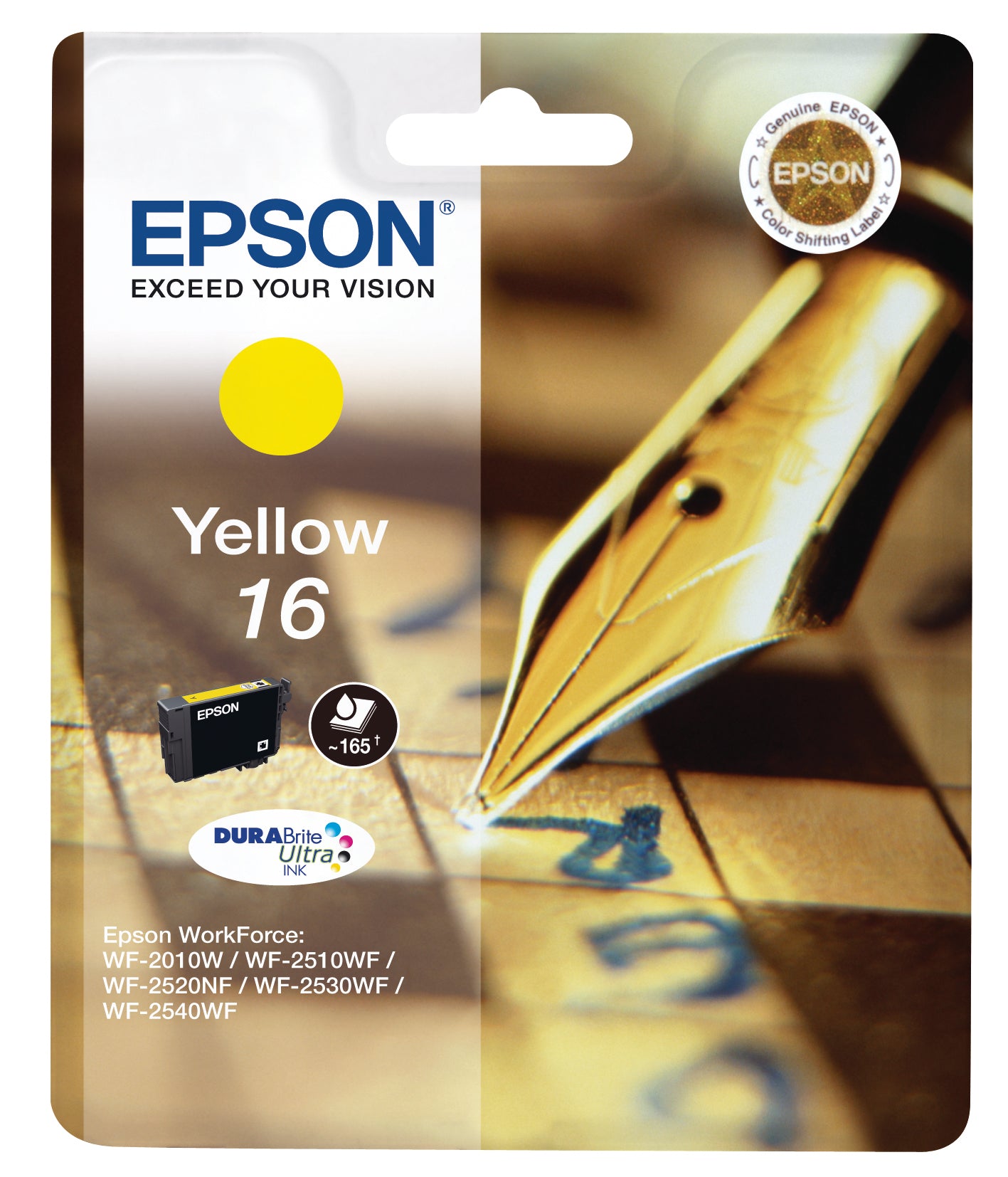 EPSON Cartouche d'encre 16 yellow T162440 WF 2010/2540 165 pages