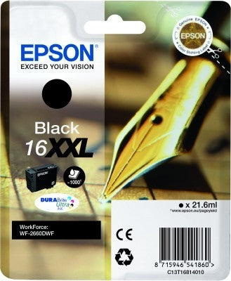 EPSON Cartouche d'encre XXL noir T168140 WF 2660DWF 1000 pages