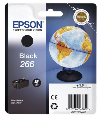 EPSON Cart. d'encre noir T266140 Workforce WF-100W 250 pages