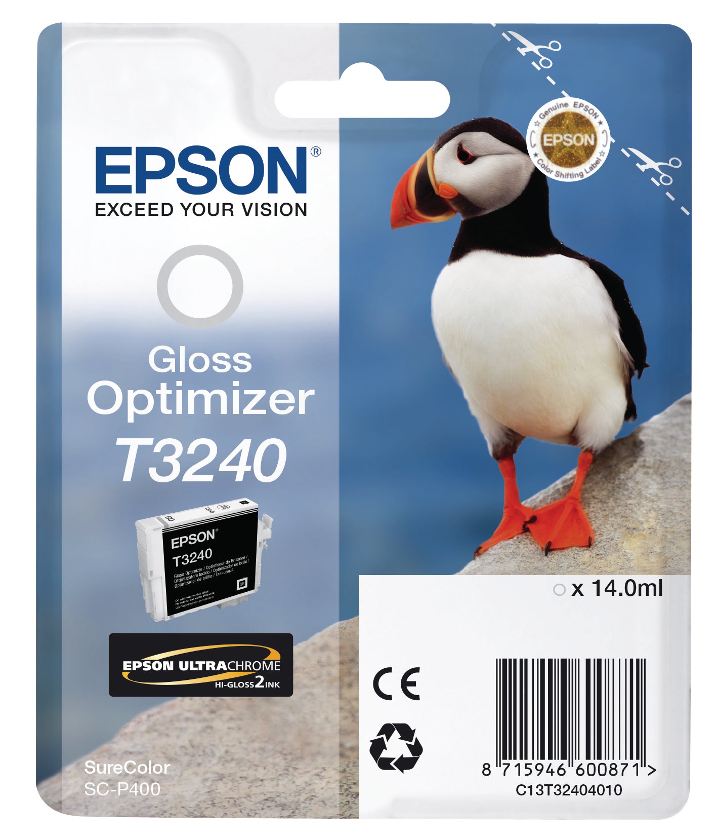 EPSON Cart. d'encre gloss optimizer T324040 SureColor SC-P400 14ml