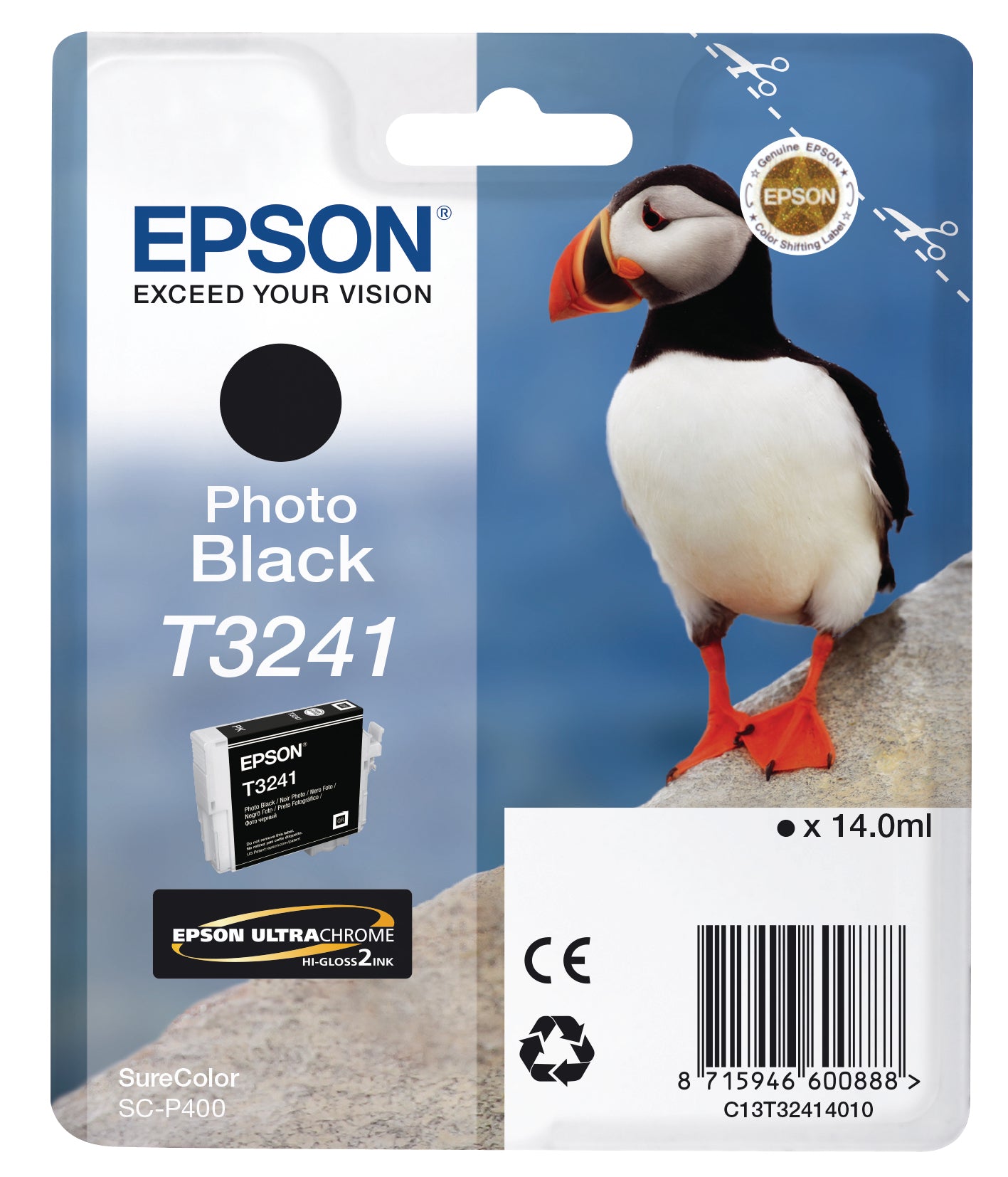 EPSON Cart. d'encre photo noir T324140 SureColor SC-P400 14ml