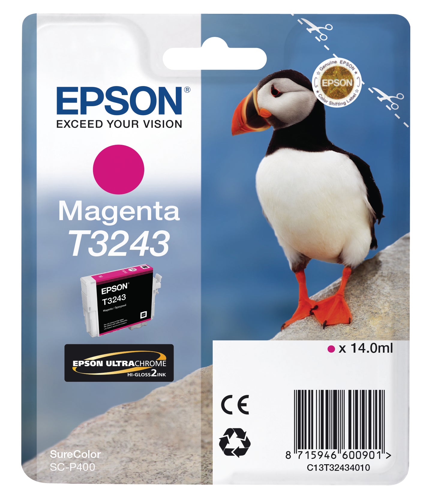 EPSON Cart. d'encre magenta T324340 SureColor SC-P400 14ml