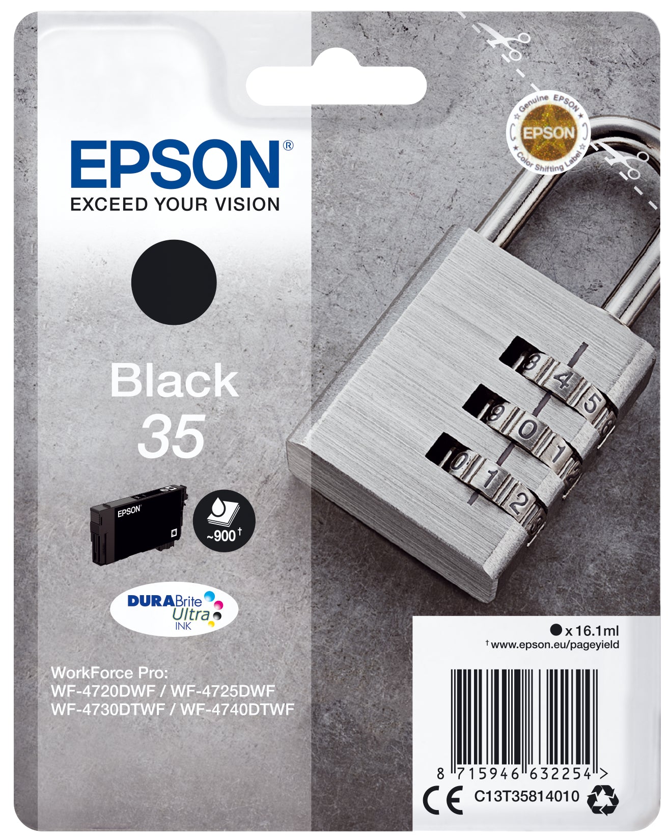 EPSON Cart. d'encre noir T358140 WF-4720/4725DWF 900 pages