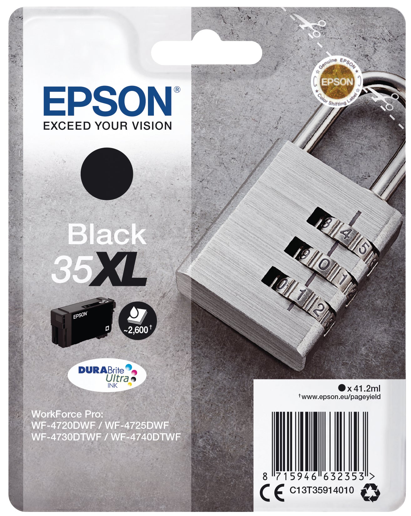 EPSON Cart. d'encre XL noir T359140 WF-4720/4725DWF 2600 pages