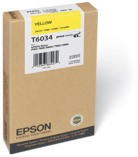 EPSON Cartouche d'encre yellow T603400 Stylus Pro 7880/9880 220ml