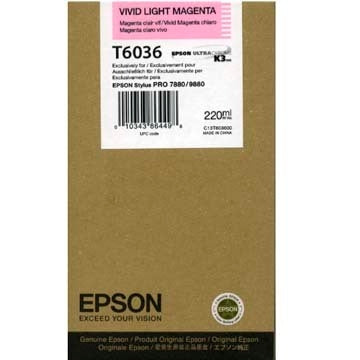 EPSON Cart. d'encre vivid light mag. T603600 Stylus Pro 7880/9880 220ml