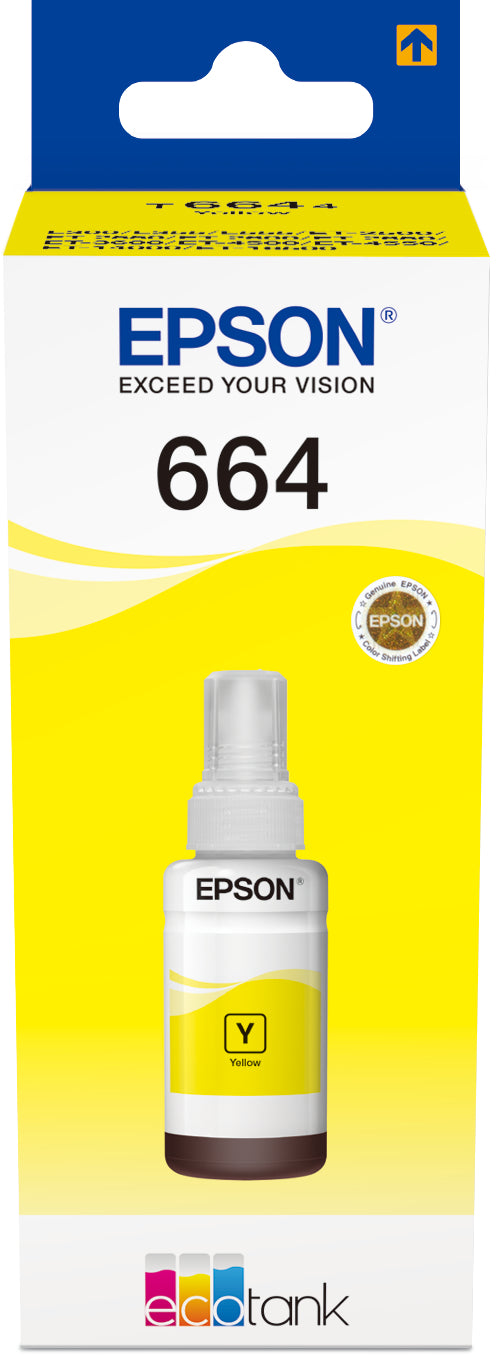 EPSON Bouteille d'encre 664 yellow T664440 EcoTank L355/L555 6500 pages
