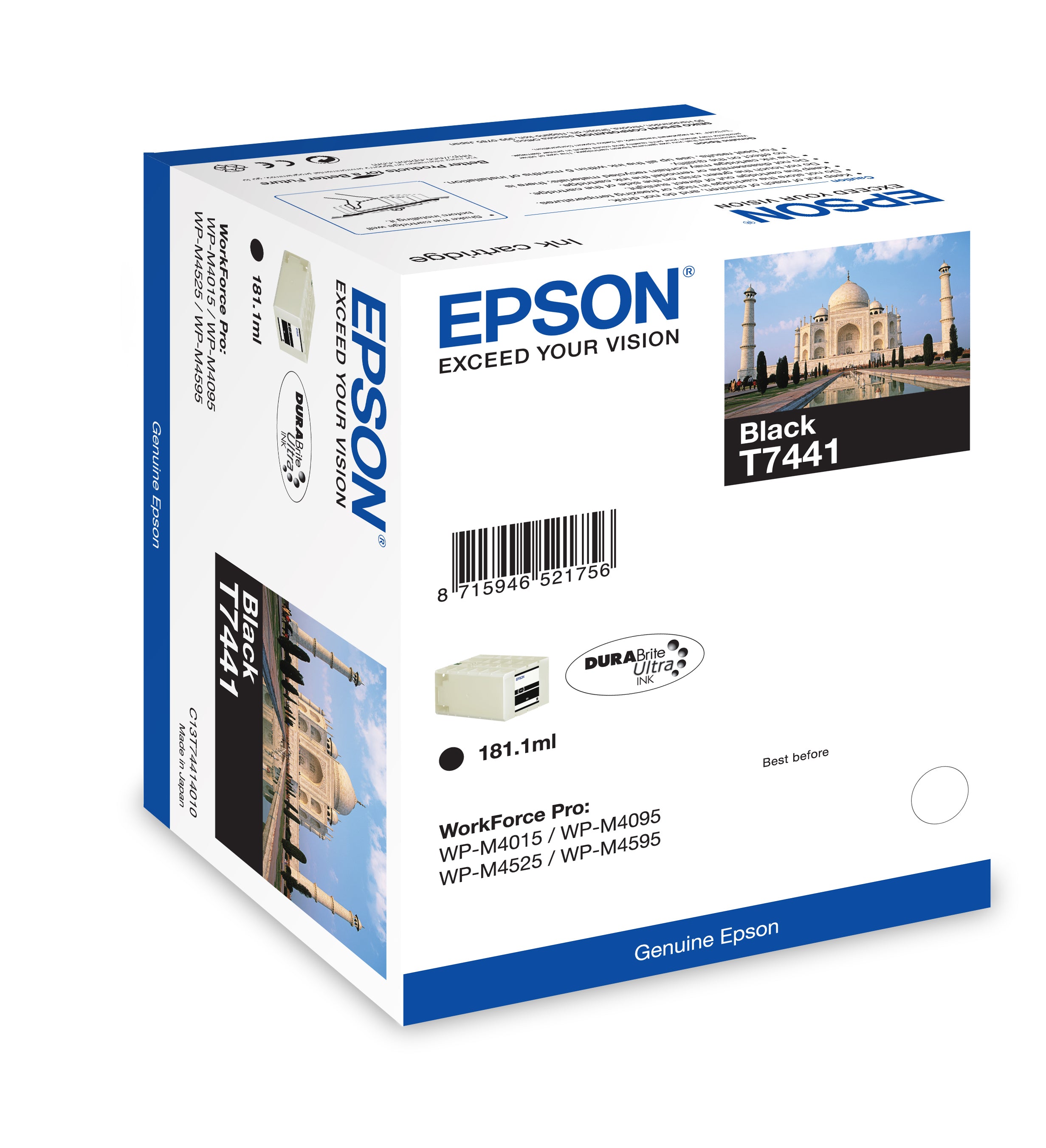 EPSON Cart. d'encre XL noir T74414010 WP M4000/4500 10'000 pages
