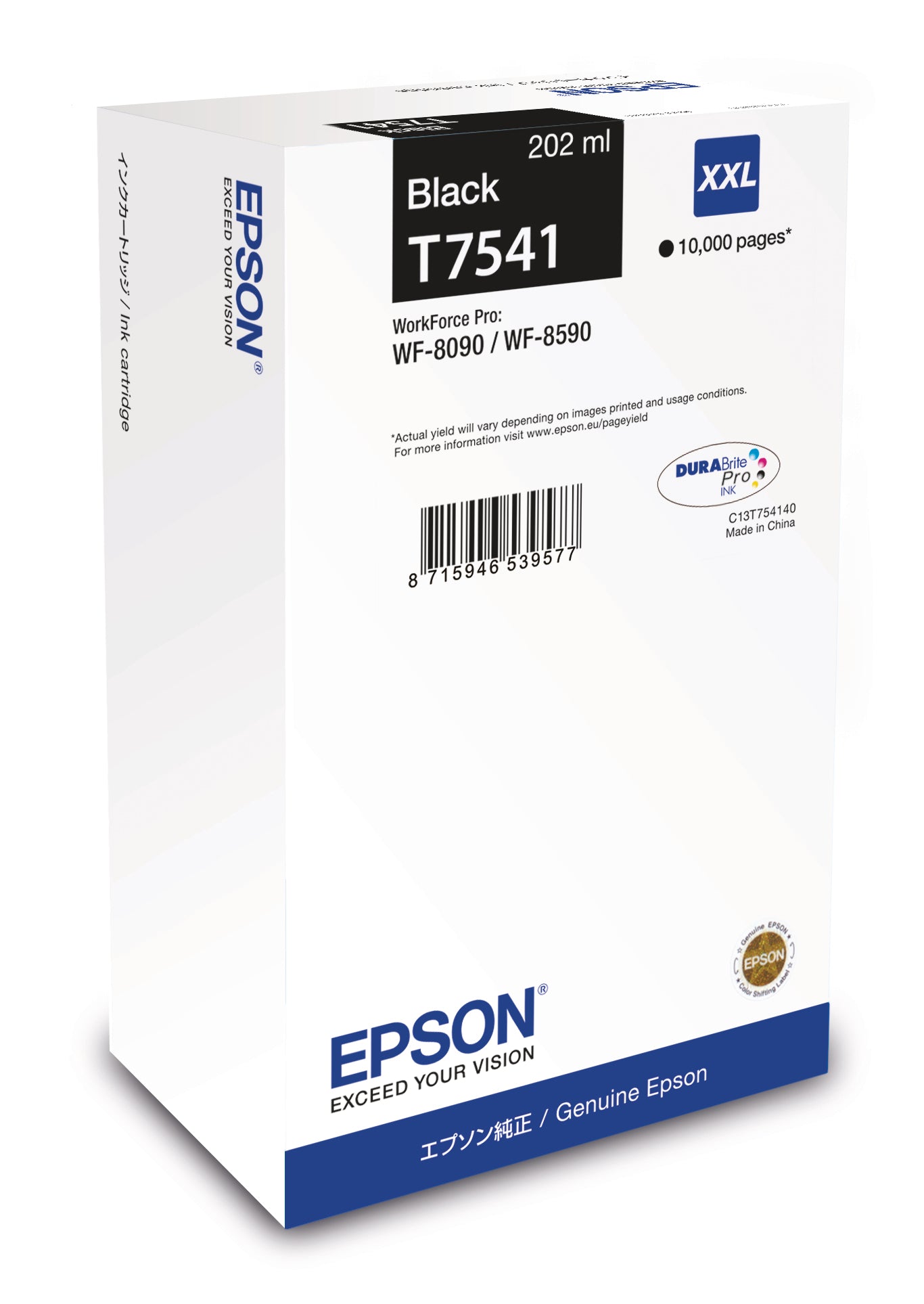 EPSON Cart. d'encre XXL noir T754140 WF 8090/8590 10'000 pages