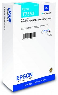 EPSON Cart. d'encre XL cyan T75524N WF 8010/8090 4000 pages