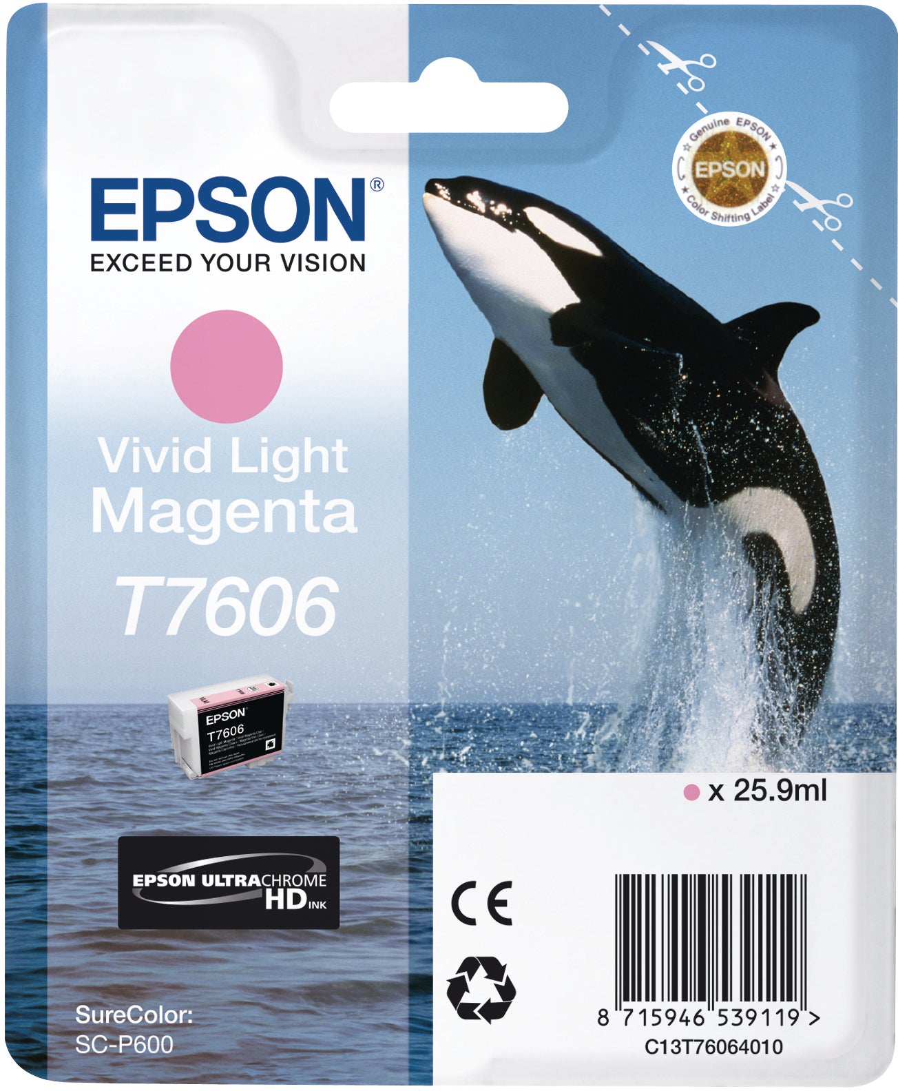 EPSON Cart. d'encre vivid light mag. T76064N10 SureColor P 600 25,9ml