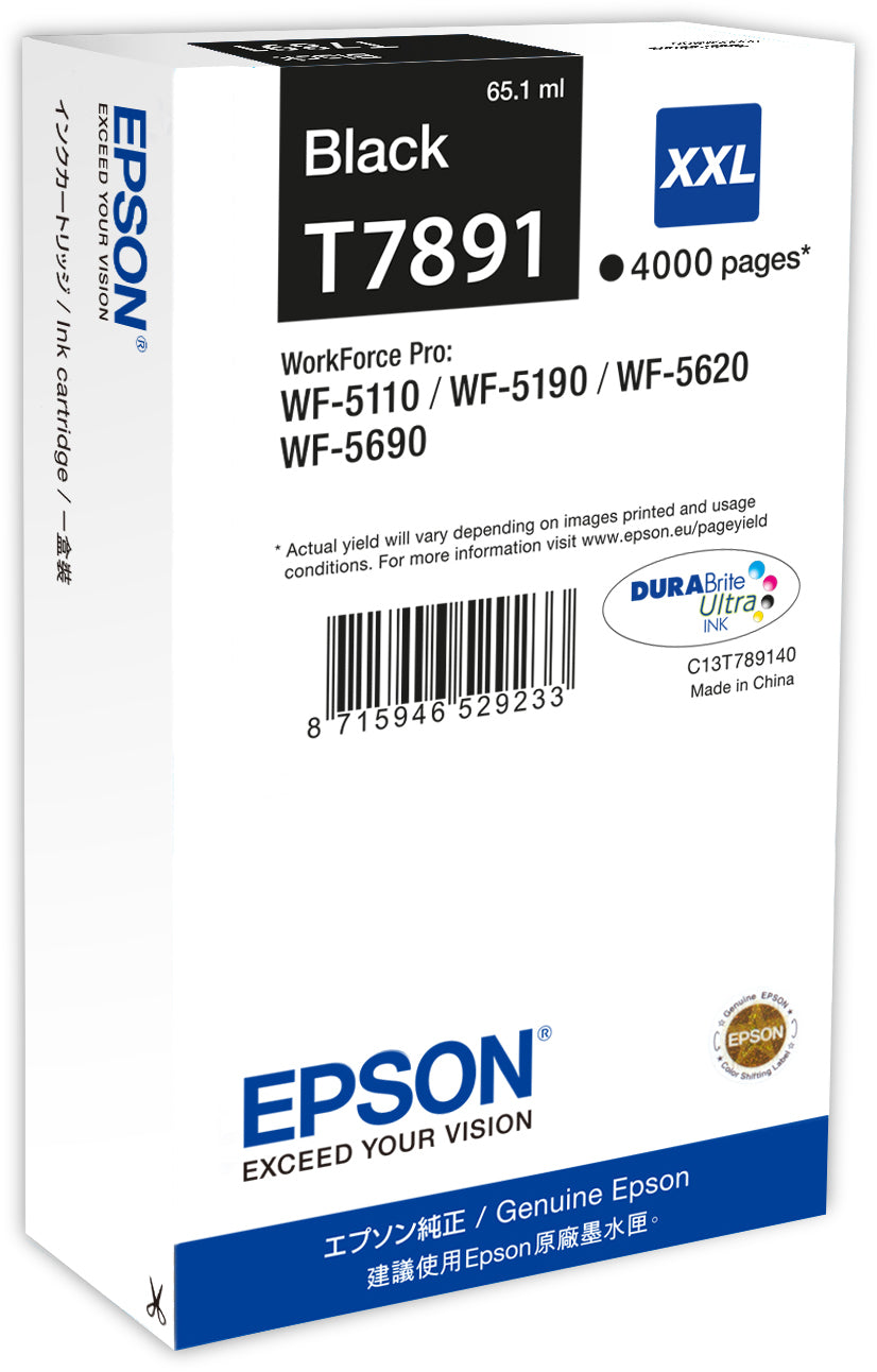 EPSON Cart. d'encre XXL noir T789140 WF 5110/5620 4000 pages