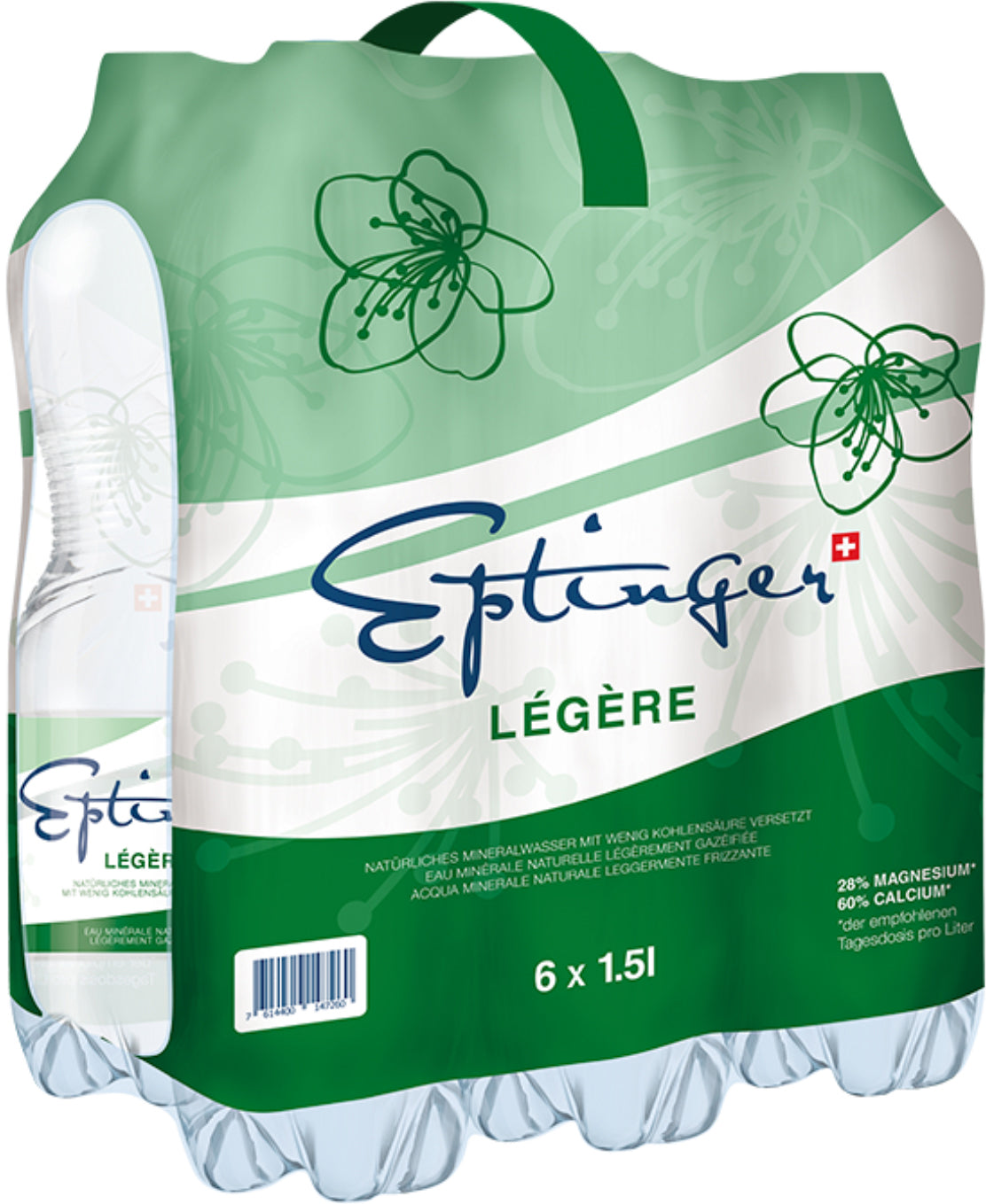EPTINGER vert, peu gazéifié, Pet 1017 150 cl, 6 pcs.