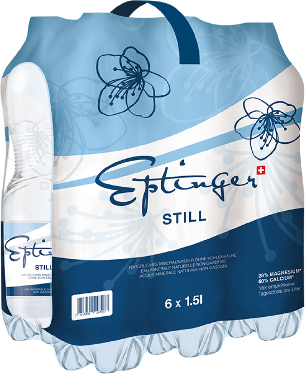 EPTINGER bleu, non gazéifié, Pet 1026 150 cl, 6 pcs.