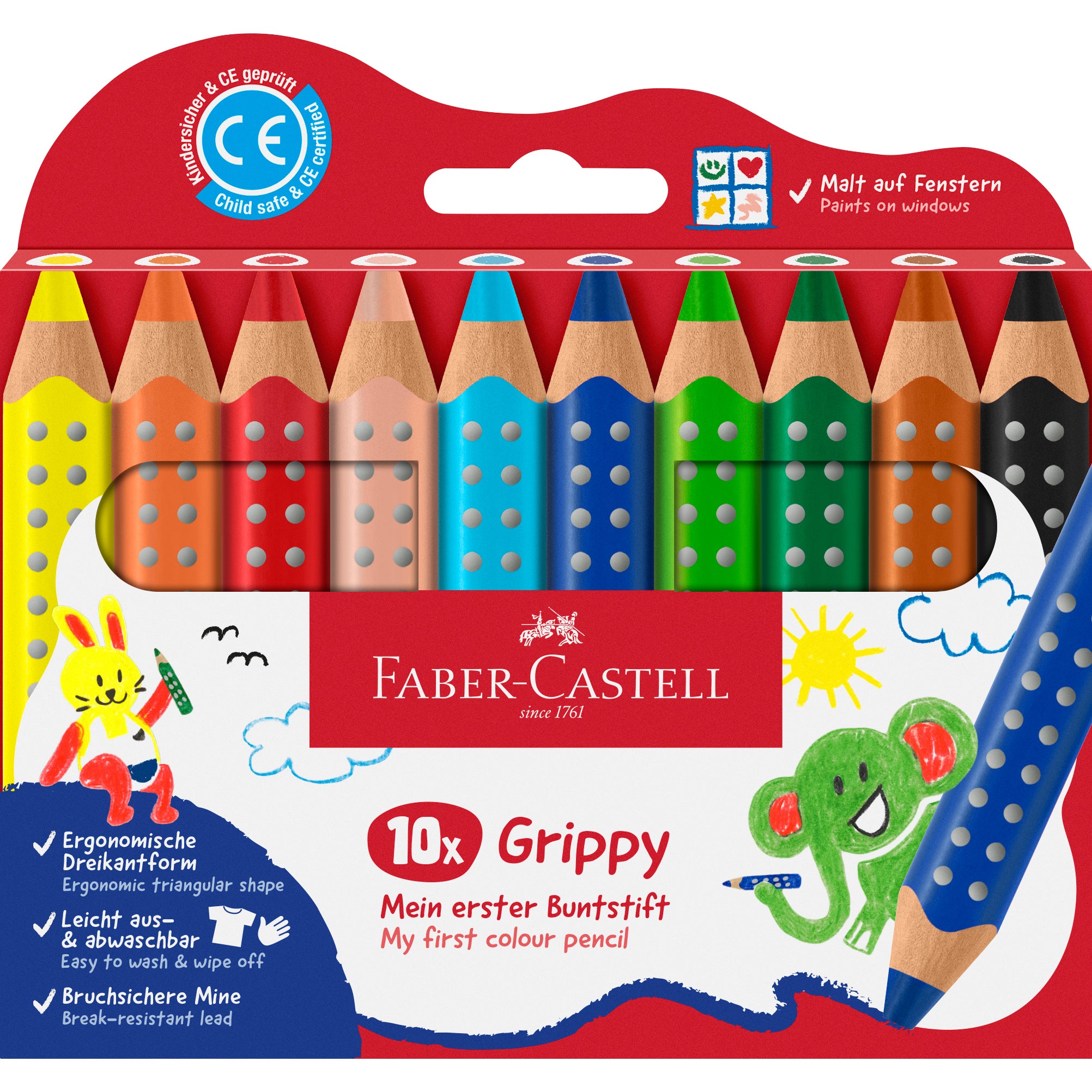 FABER-CA. Crayons de couleur Grippy