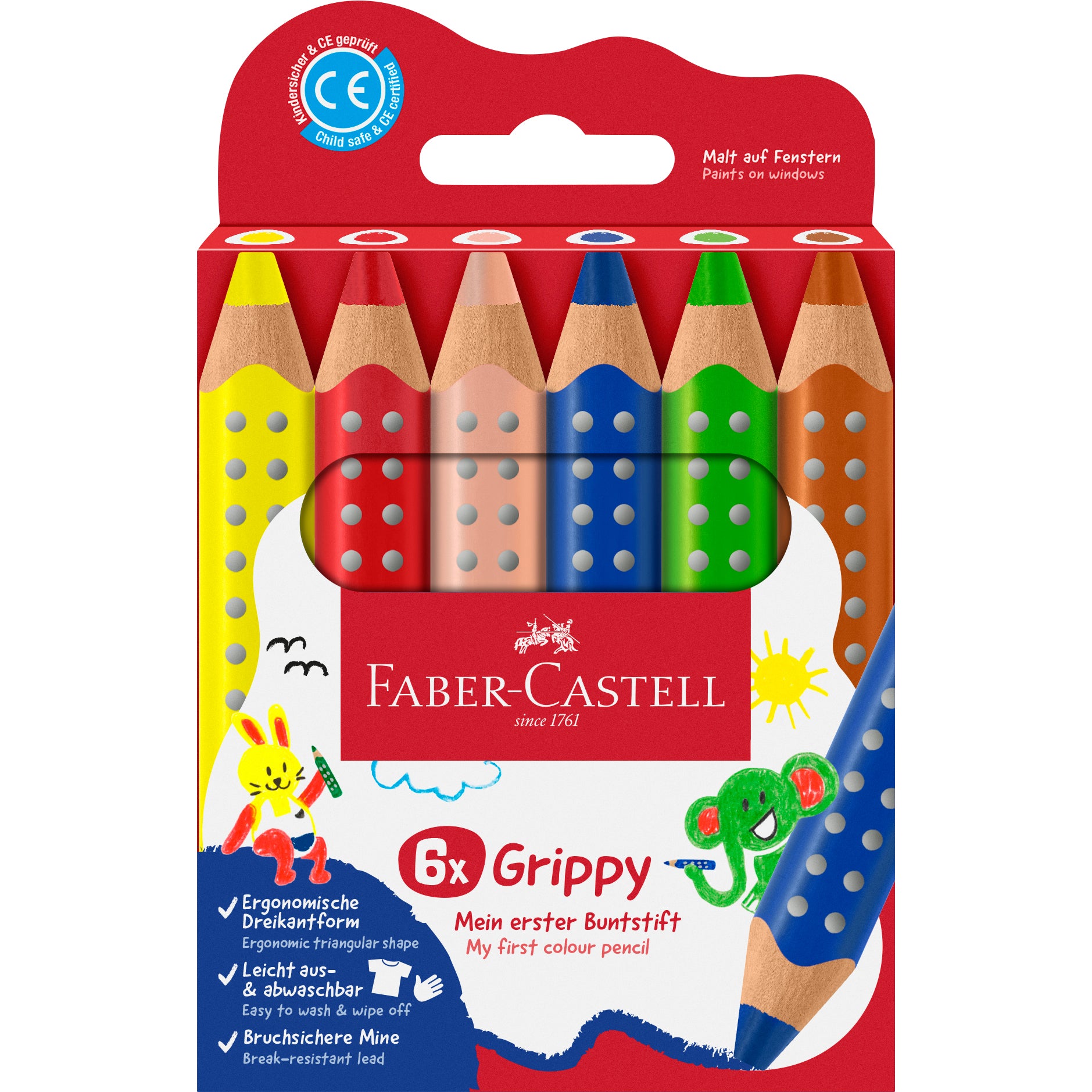 FABER-CA. Crayons de couleur Grippy
