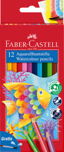 FABER-CA. Colored pencil watercolor