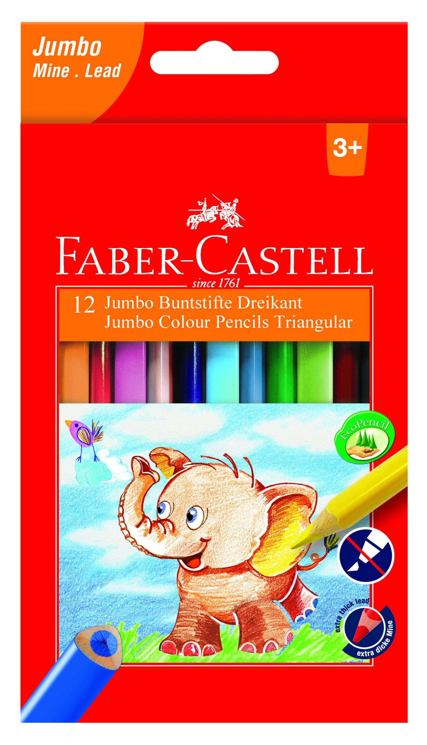 FABER-CA. Crayon Jumbo triangulaires