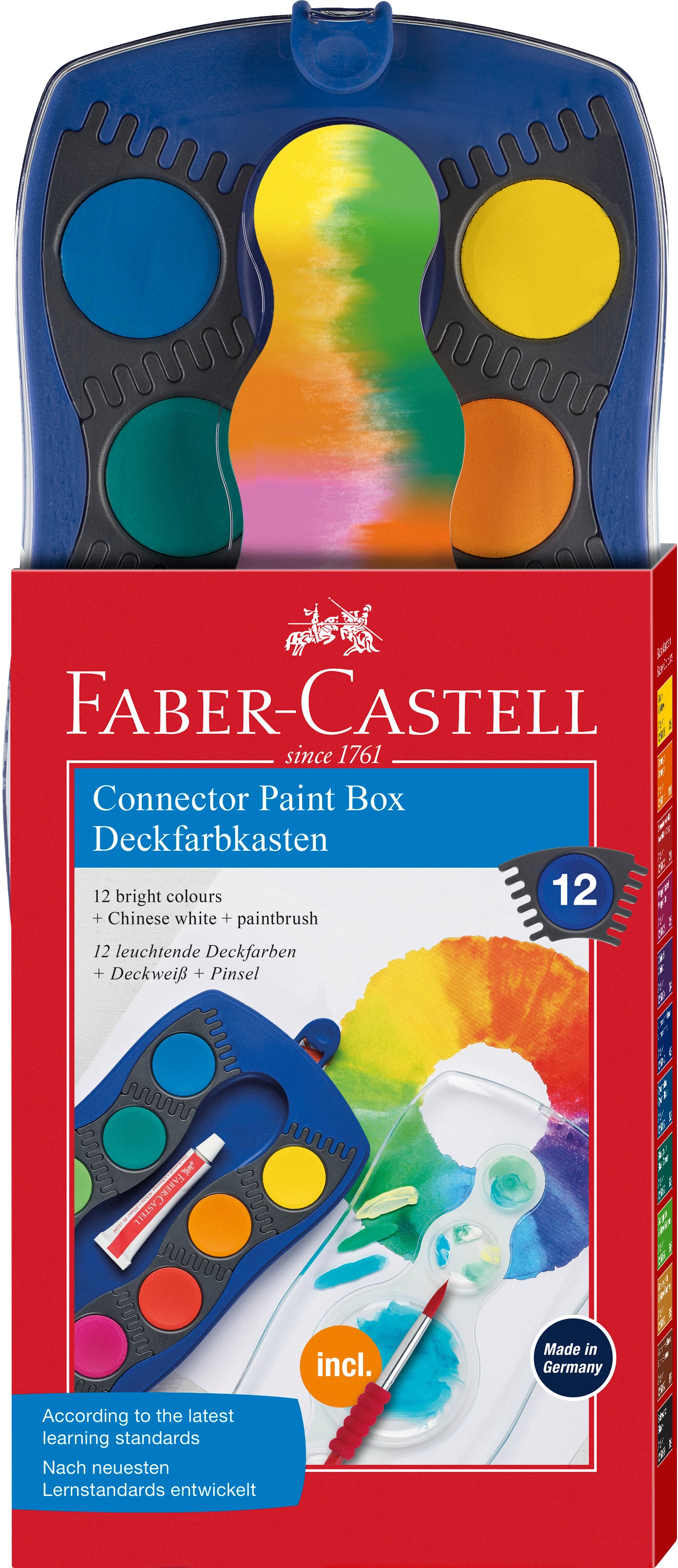 FABER-CA. Boîte de peinture  12 couleurs