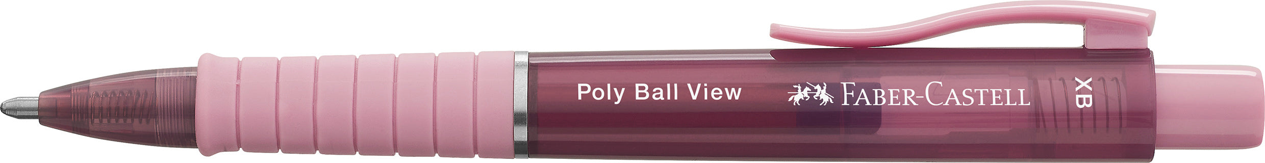 FABER-CASTELL Stylo à bille Poly Ball View 145753 Rose shadows XB