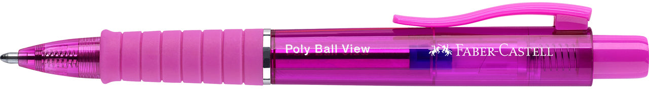 FABER-CASTELL Stylo à bille Poly Ball View 145768 Electric Fuchsia