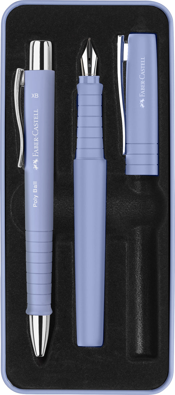FABER-CASTELL Set Poly Ball bille+plume 241051 pale iris