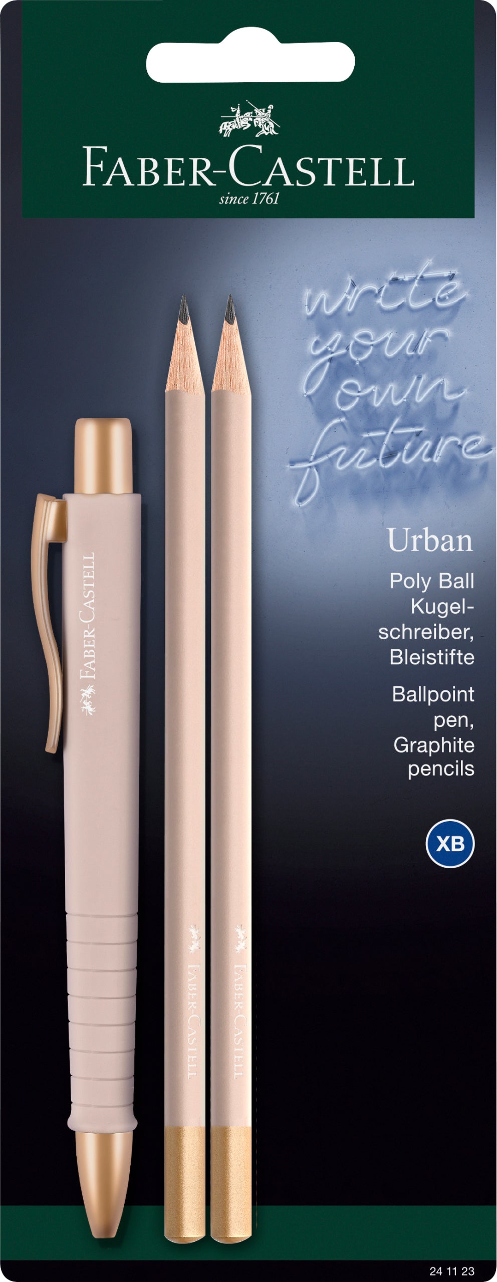 FABER-CASTELL Stylo à bille Poly Ball Set 241124 Urban pale rose
