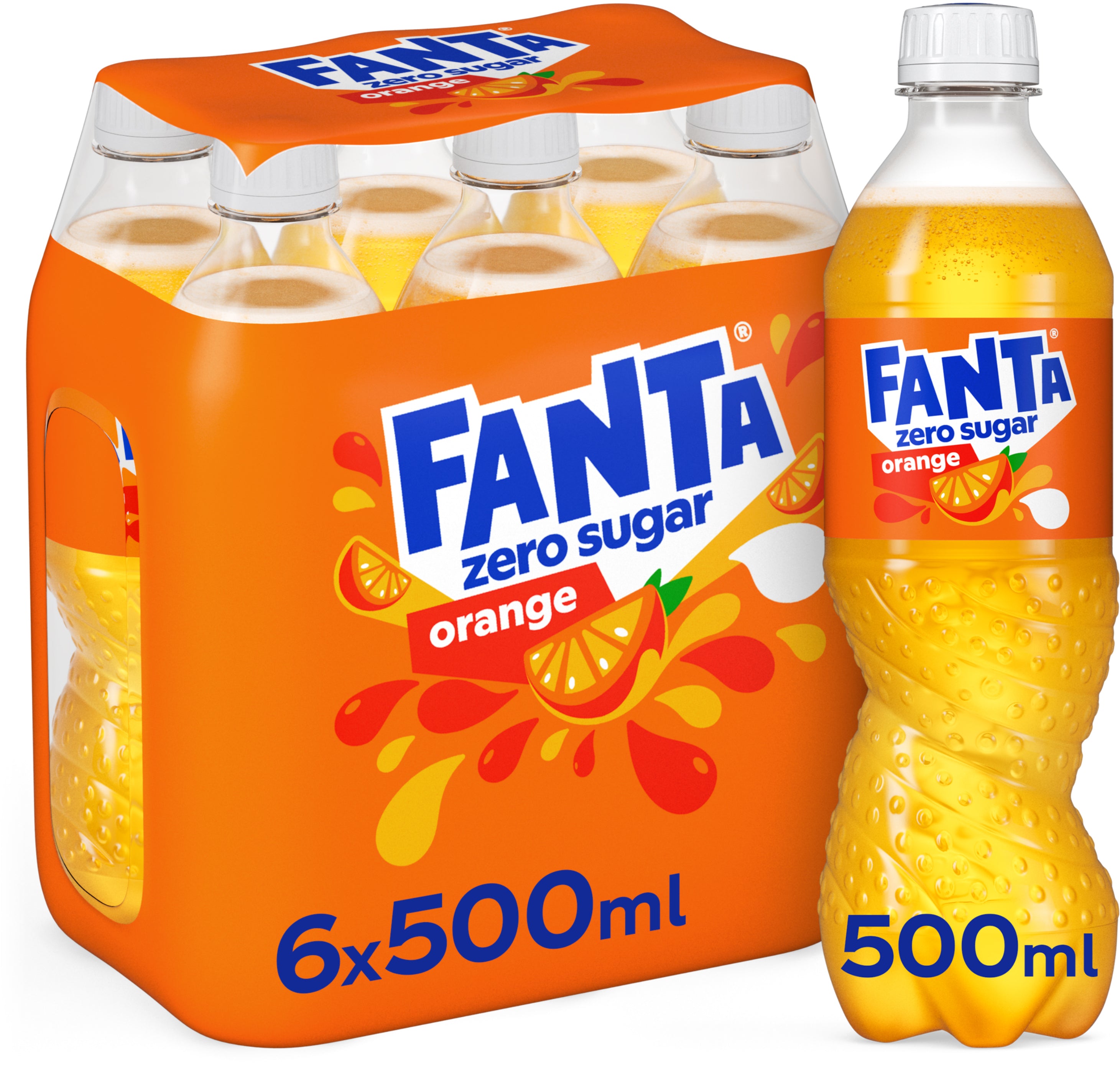 FANTA Orange Zero 607801 50cl, 6 pcs.
