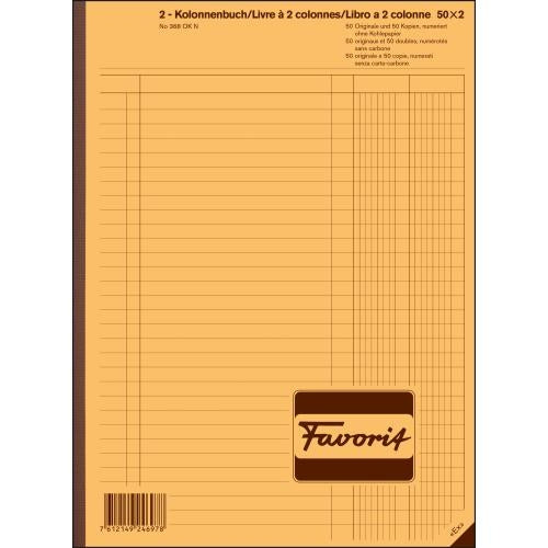 FAVORIT Livre autocopiant 368 OK N blanc/blanc, no.,D/F/I