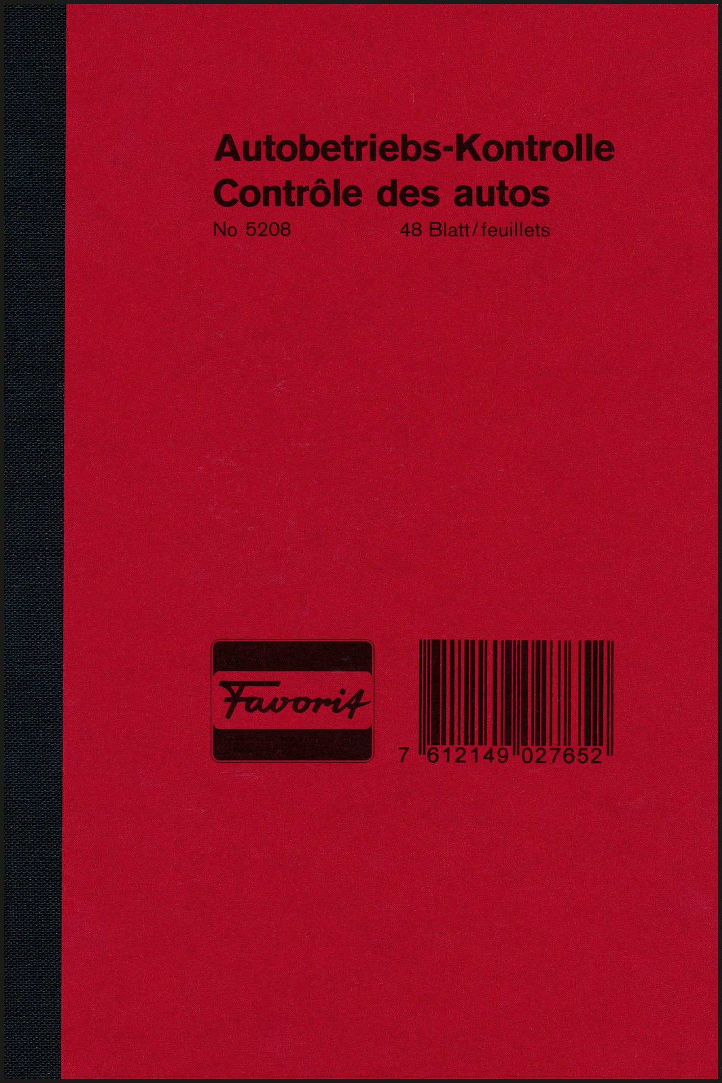 FAVORIT Contrôle voiture D/F 5208 12,0×18,0cm 48 feuilles