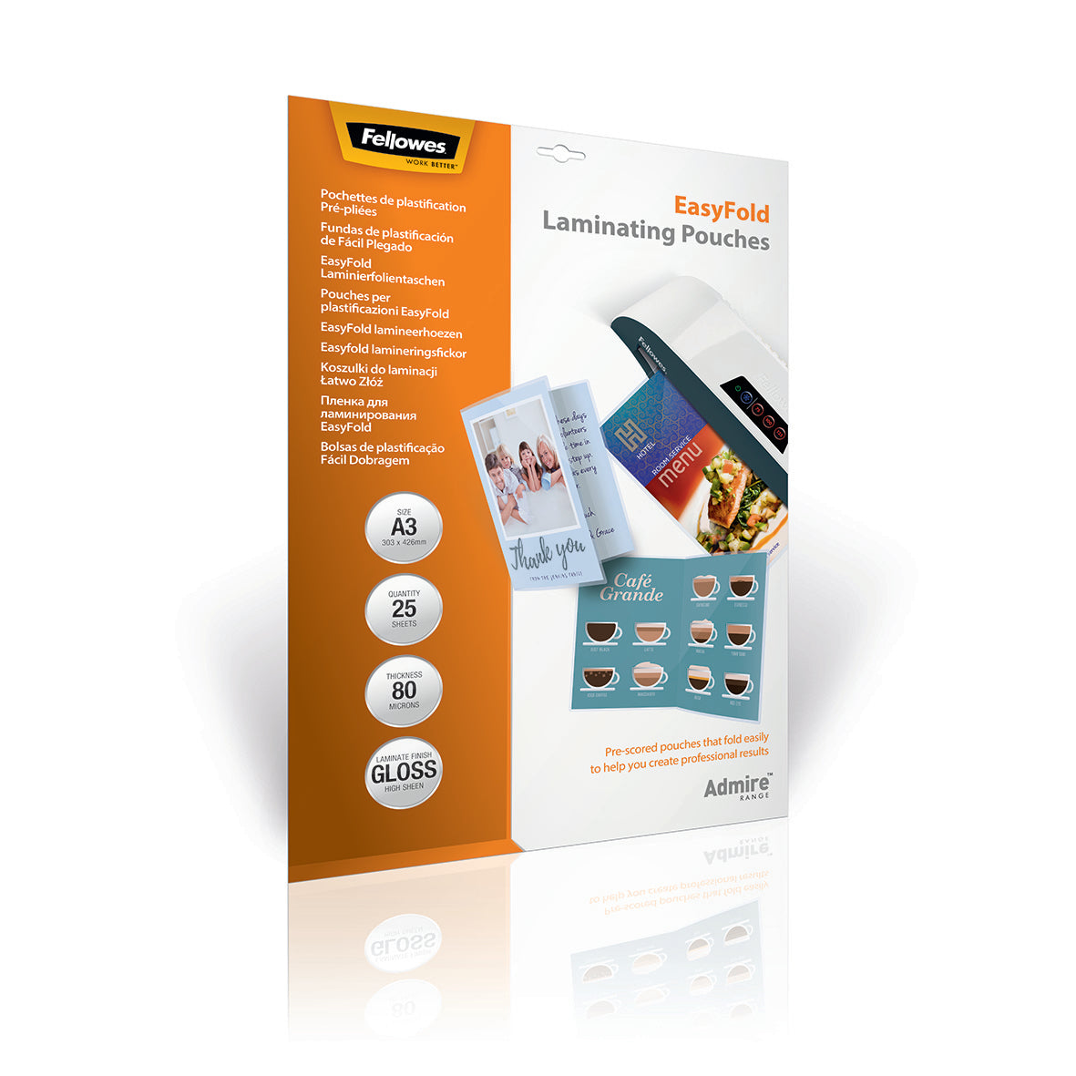 FELLOWES  Pochettes à plastifier      A3