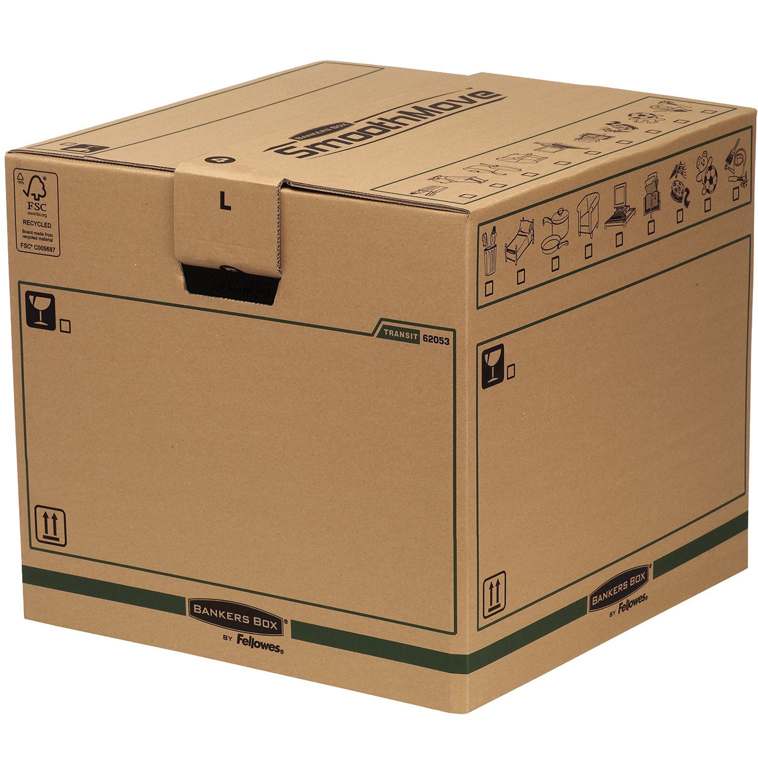 FELLOWES Caisse d. déménag. SmoothMove 6205301 412x480x470mm