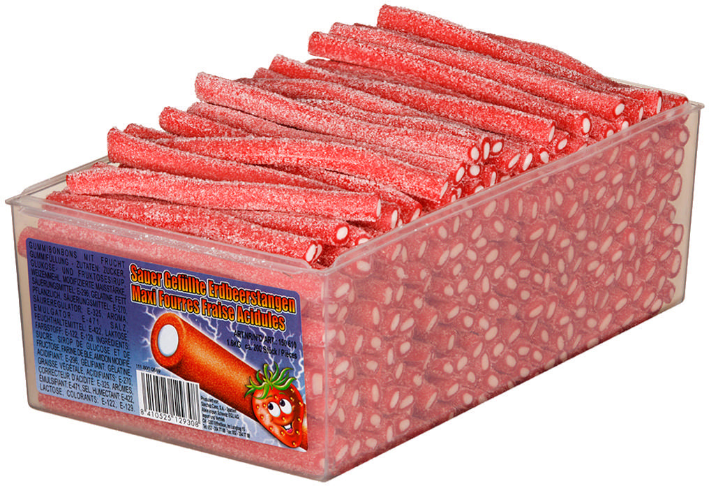 FINI Bâtonnets de fraises aigre 8642 Boîte, 1600g