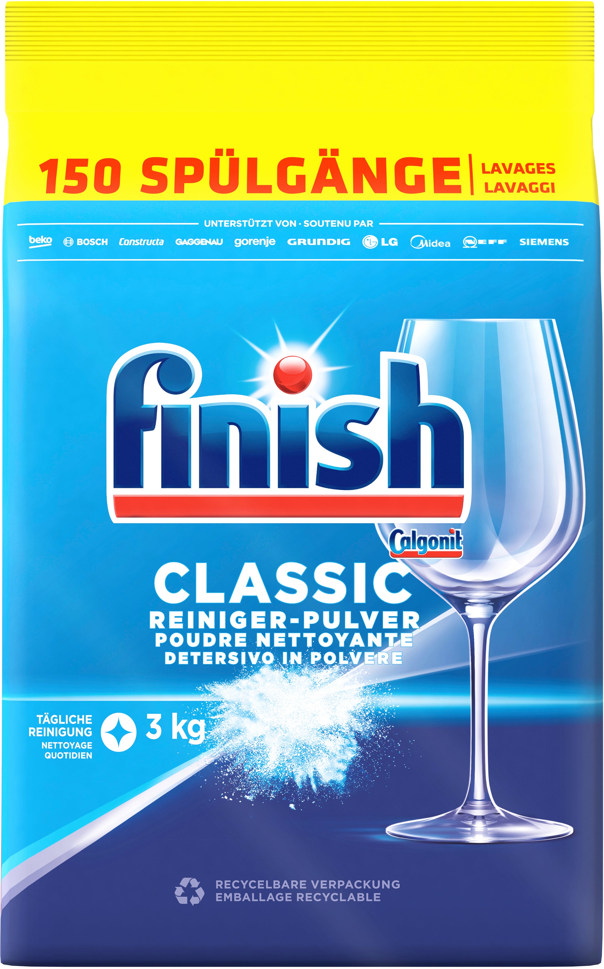 FINISH Poudre nettoyante 3kg 3251438 classic