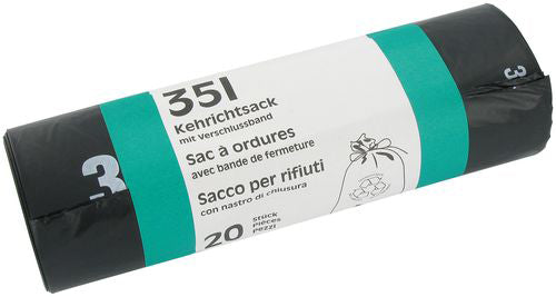 FLEXIPLAST Sac déchets R-Logo 35lt 1028 20my, 5 rouleaux de 20 pcs.