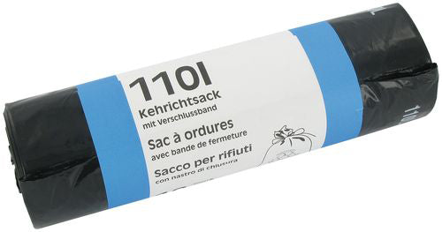 FLEXIPLAST Sac à ordures logo R 5x10pcs. 1034 110l, avec bande de fermeture