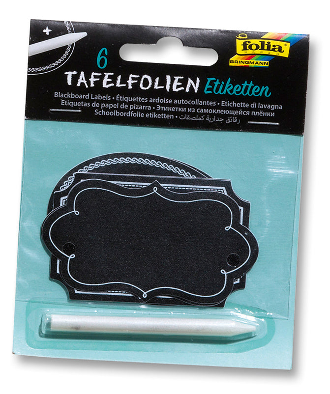 FOLIA     Etiquette noir         85x50mm