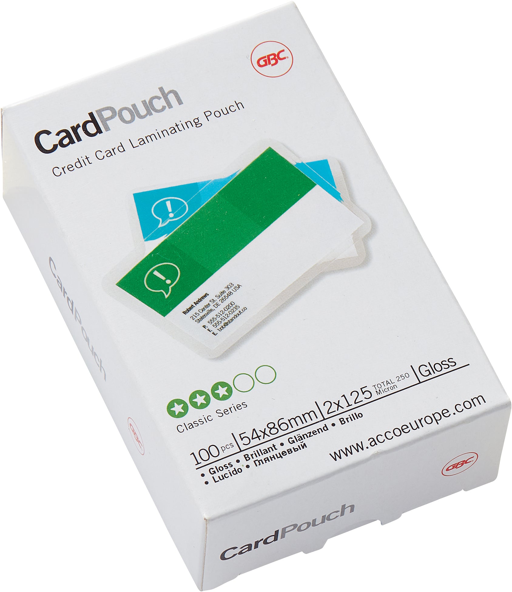 GBC       Pochettes à plastifier   54×86