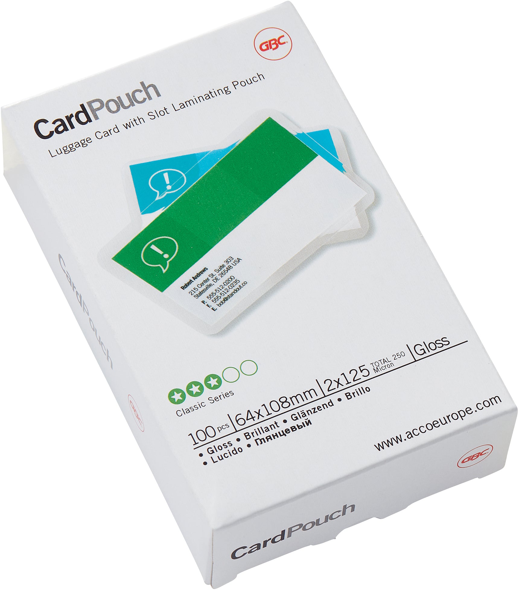 GBC       Pochettes à plastifier  64×108