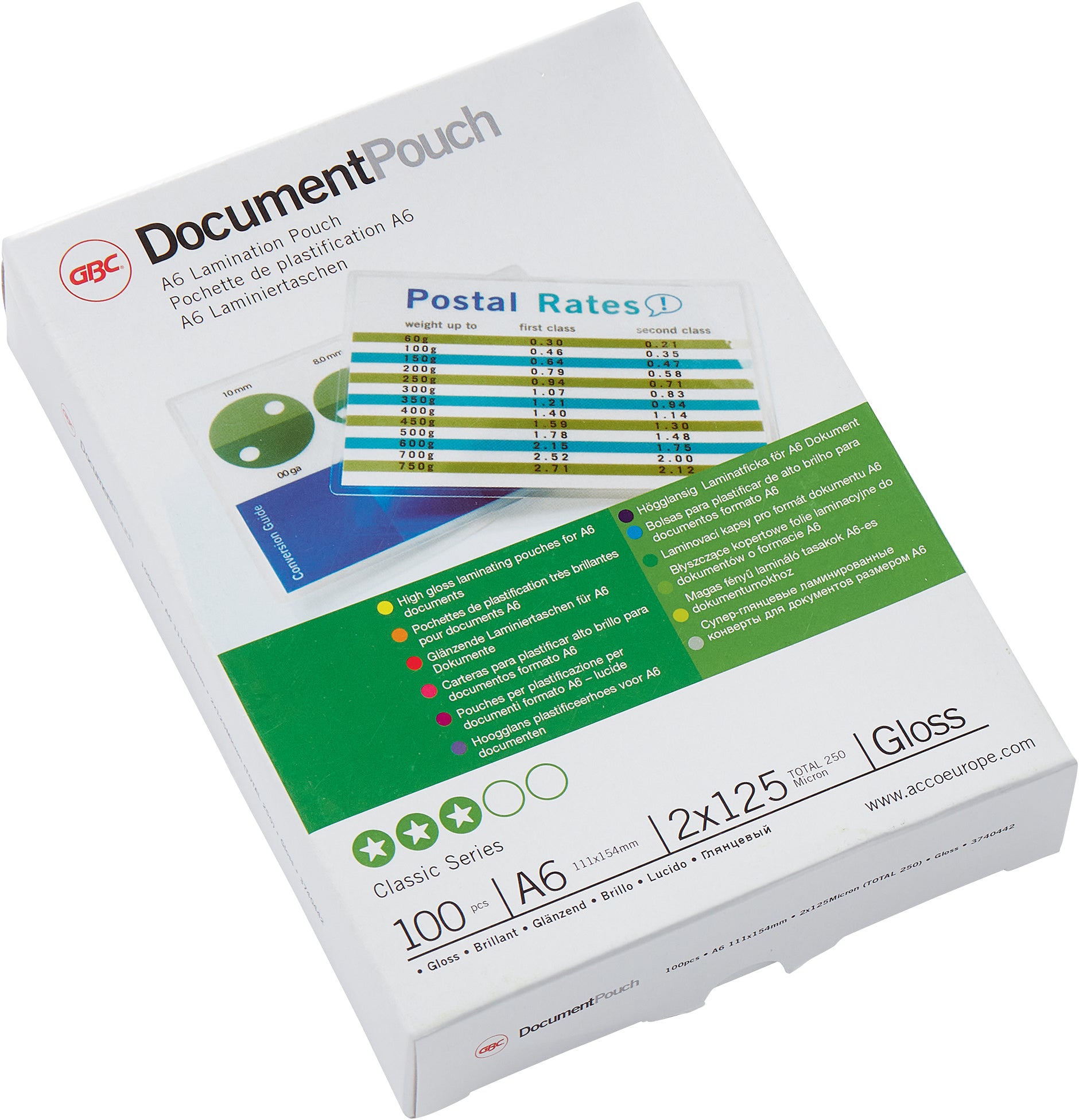GBC       Pochettes à plastifier      A6