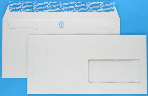 GOESSLER Enveloppe Renova a/fenêt. C5/6 1362 80g, gris 500 pcs.