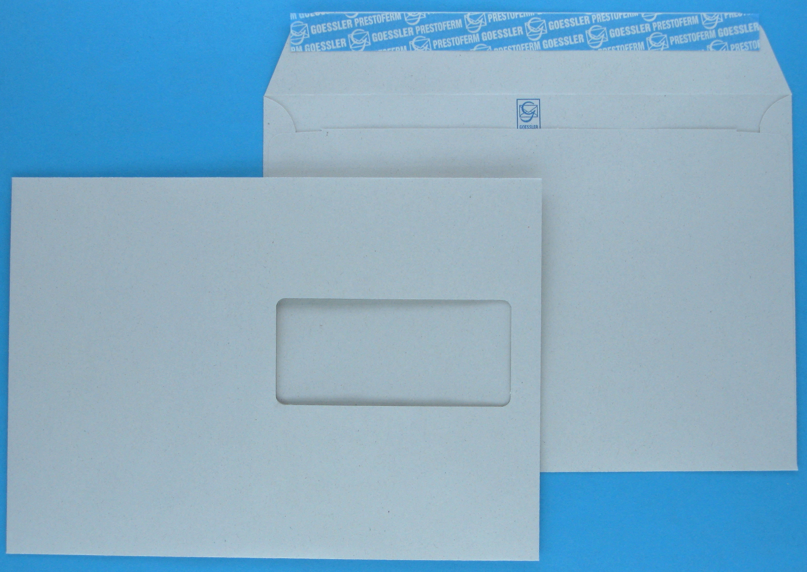 GOESSLER Enveloppe Renova a/fenêtre C5 1364 100g, gris 500 pcs.