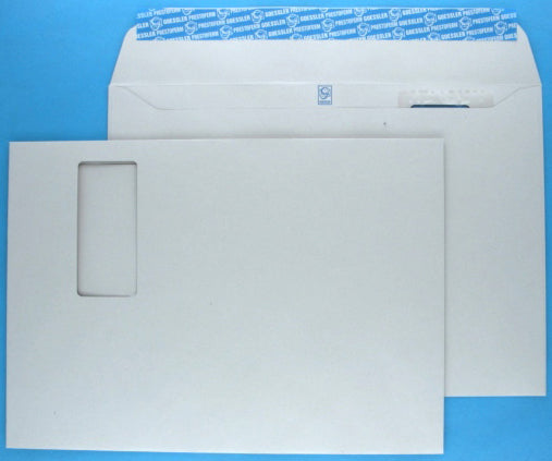 GOESSLER Enveloppe Renova a/fenêtre C4 1381 120g, gris 250 pcs.