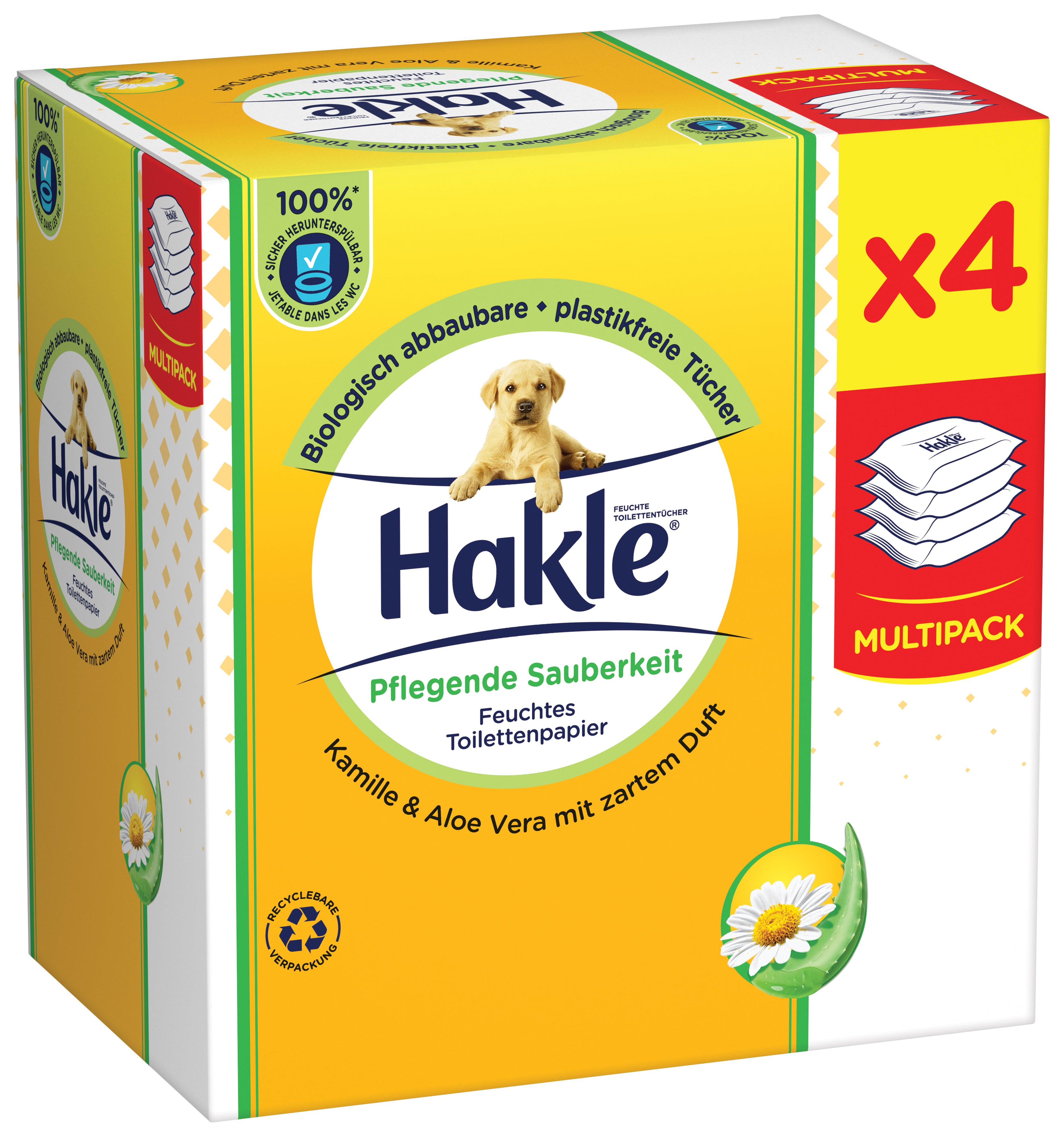 HAKLE Papier toilette humide 4516792 propreté soignée 4x42 pcs.