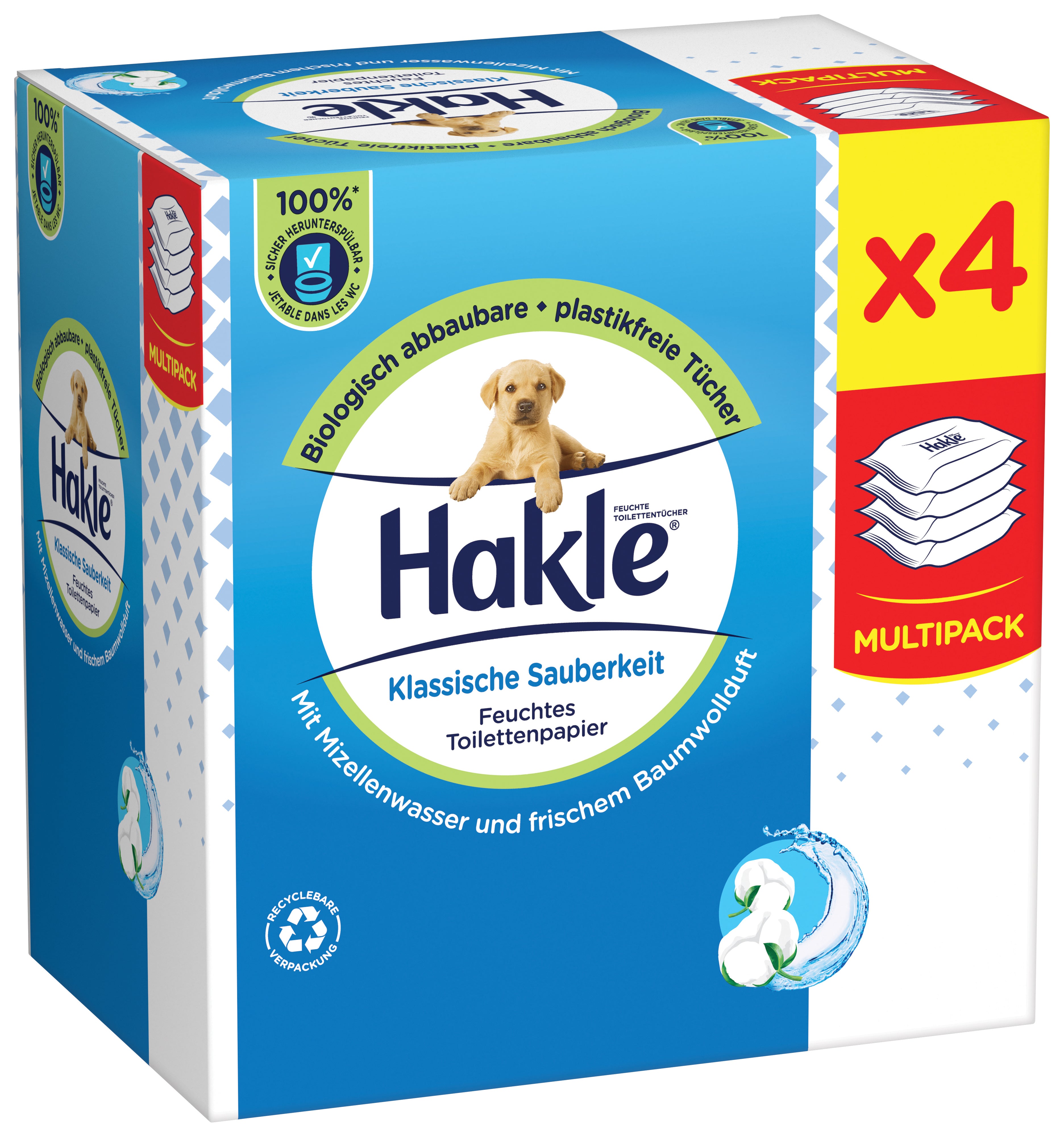 HAKLE Papier toilette humide 4516892 propreté classique 4x42 pcs.