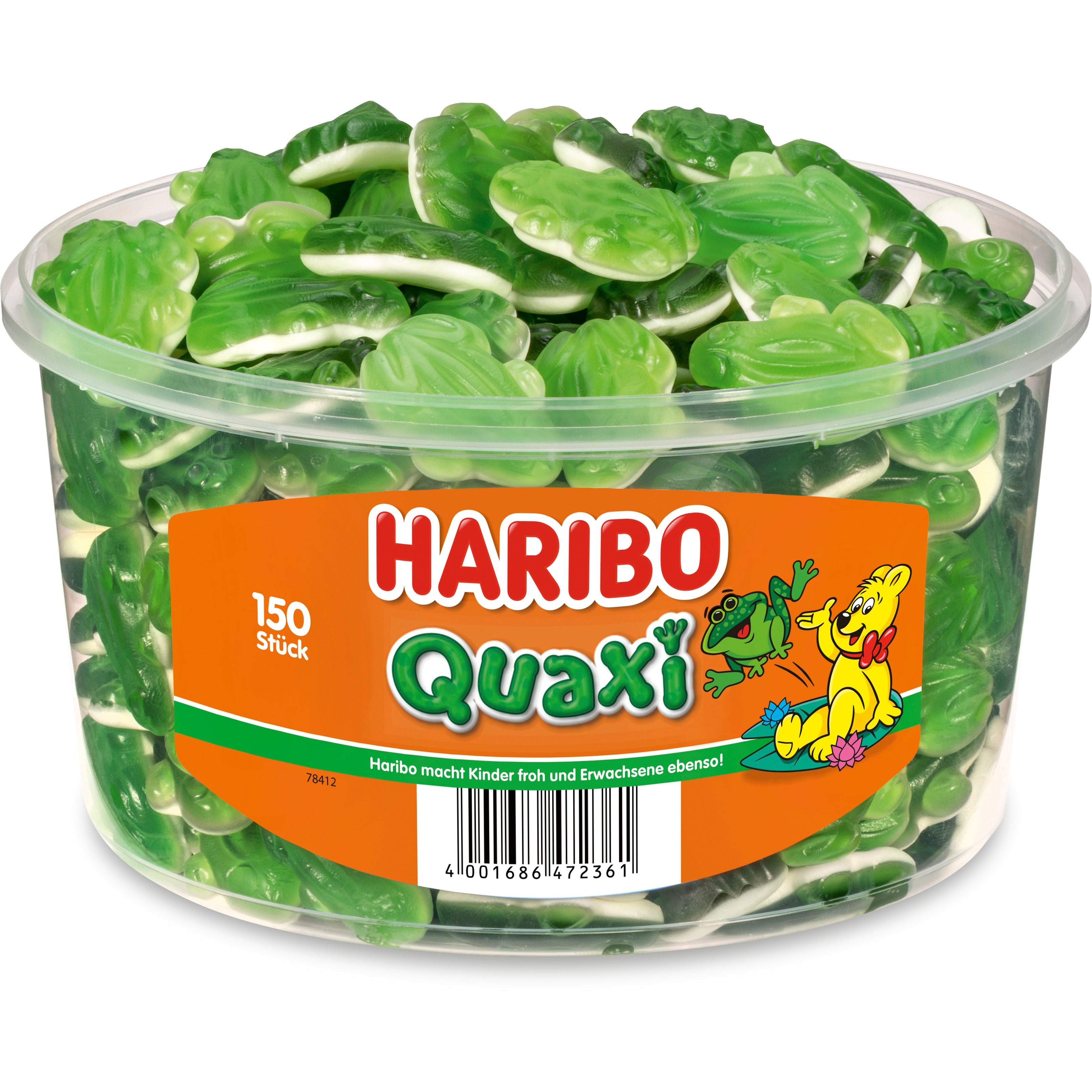 HARIBO Quaxi 60501 Boîte 1050g, 150 pcs.