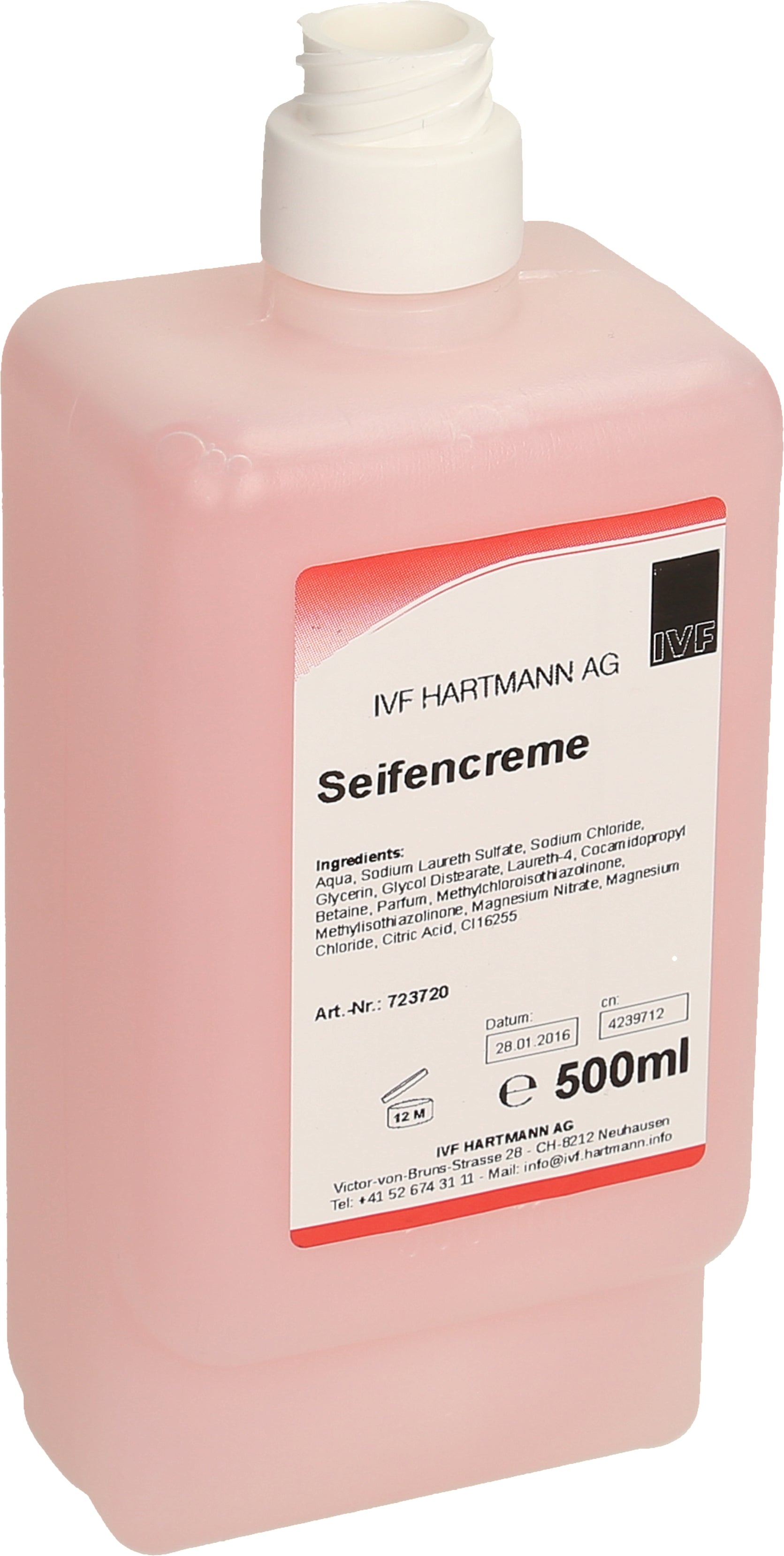HARTMANN Savon liquide 500ml 7237204 rose, extramild CW