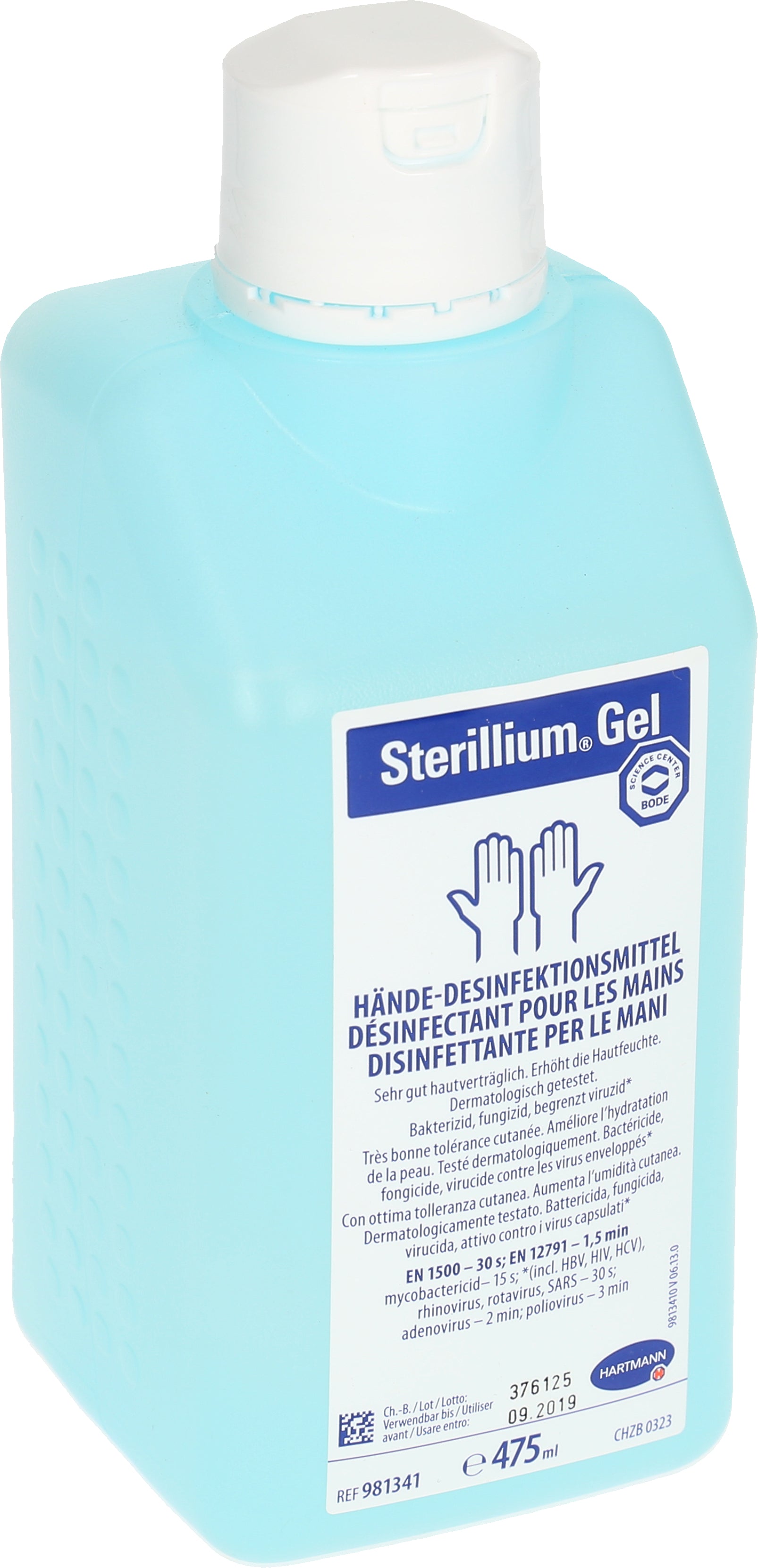 HARTMANN Hand sanitiser gel 500ml 9813414 sans application