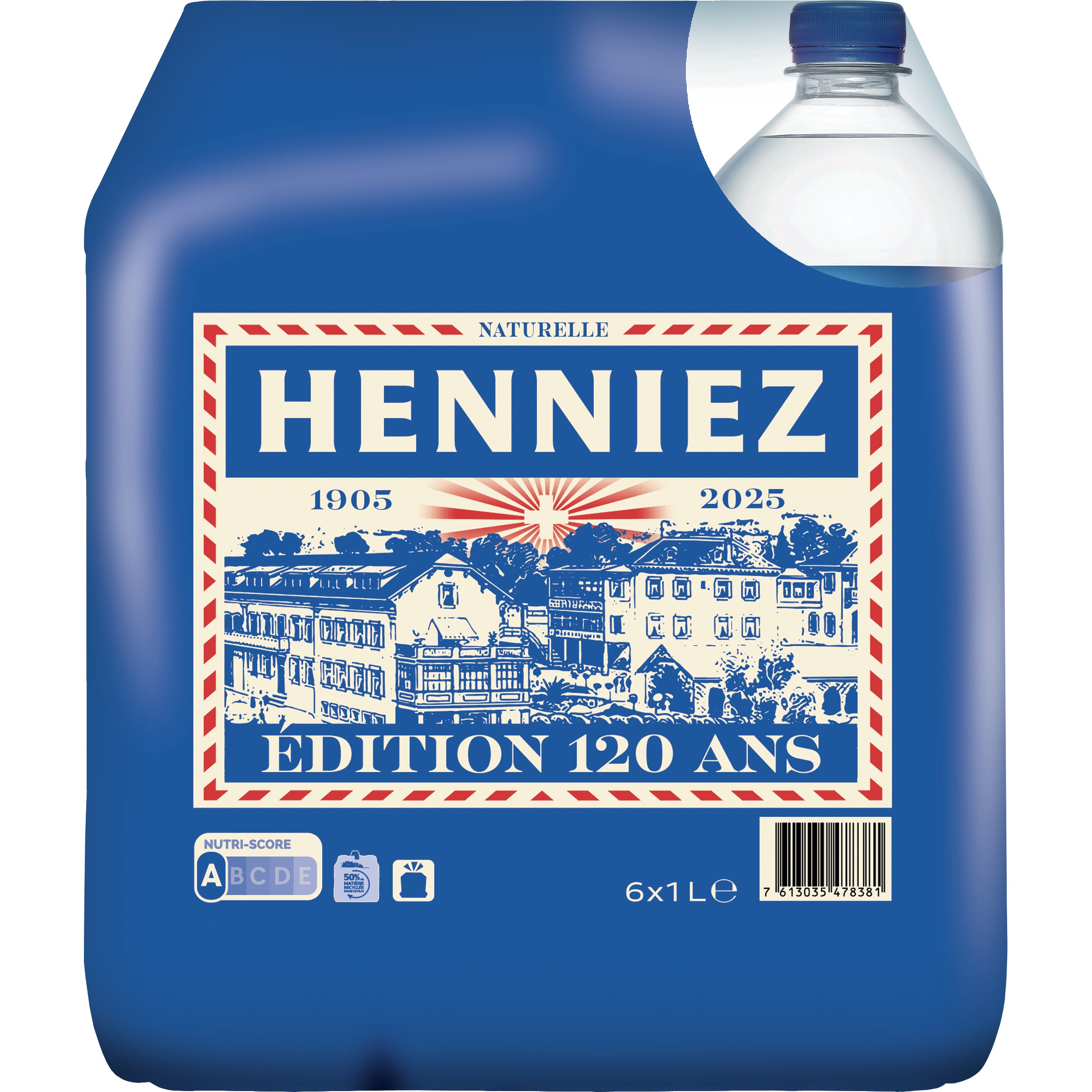 HENNIEZ bleu, non gazéifié 12298287 100 cl, 6 pcs.